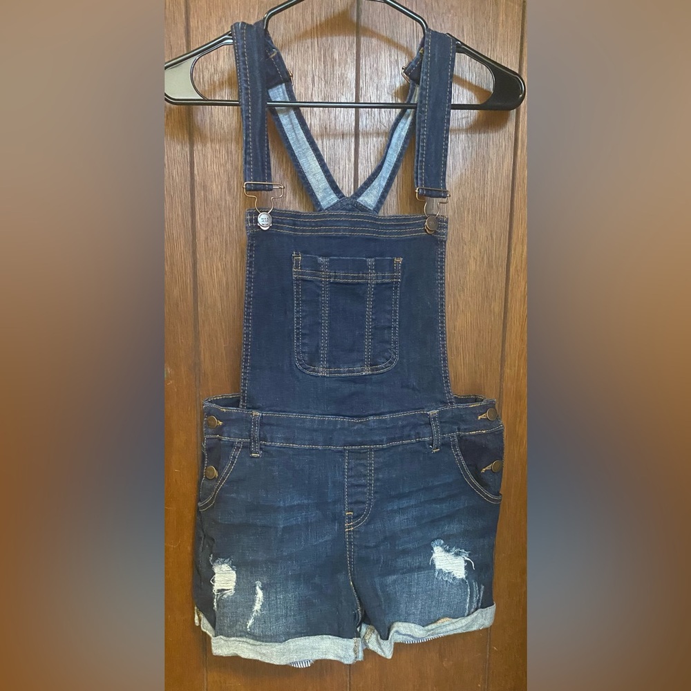 Denim Overall Shorts